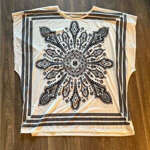 Boho Draper Resortwear Top in White